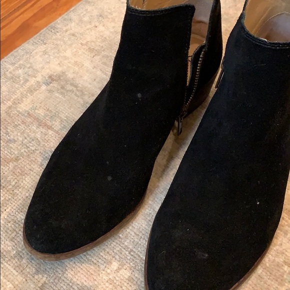 Splendid Hamptyn Almond toe black suede booties - Picture 5 of 6